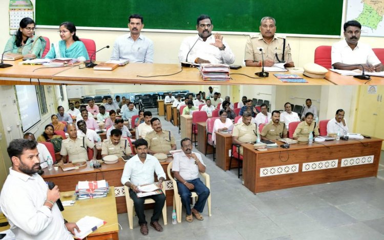 சட்டம் ஒழுங்கு, சாலை பாதுகாப்பு மற்றும் மாவட்ட அளவிலான மணல் ஒருங்கிணைப்புக் குழு கூட்டம்.!