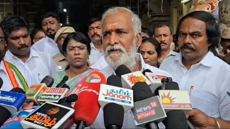 சோத்தைத் தான் திங்கிரியா..!' - சுசீந்திரம் தேரோட்டத்தில் டென்ஷனாகிய அமைச்சர் சேகர் பாபு! - என்ன நடந்தது?