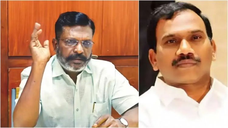 தி மு க துணைப் பொதுச் செயலாளர் ஆ.ராசாவை கண்டித்து வி சி க -வினர் போர்க்கொடி. !