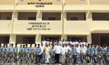 நெடுங்கல் ஊராட்சி அரசு மேல்நிலைப் பள்ளியில் மாணவ/மாணவிகளுக்கு தமிழக அரசின் விலையில்லா மிதிவண்டி வழங்கும் விழா.!