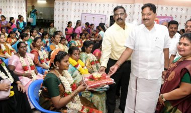 சமூக நலன் மற்றும் மகளிர் உரிமைத்துறை, ஒருங்கிணைந்த குழந்தை வளர்ச்சி திட்டப் பணிகள் சார்பில் 200 கர்ப்பிணி பெண்களுக்கு சமுதாய வளைகாப்பு நிகழ்ச்சி. !