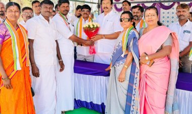 ஓசூர் அருகே காங்கிரஸ் கட்சியின்  விளையாட்டுத்துறை சார்பில் நடத்தப்பட்ட கால்பந்தாட்டப் போட்டி.!