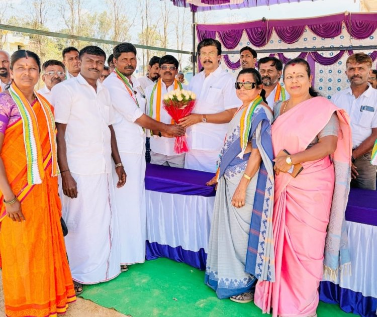 ஓசூர் அருகே காங்கிரஸ் கட்சியின்  விளையாட்டுத்துறை சார்பில் நடத்தப்பட்ட கால்பந்தாட்டப் போட்டி.!