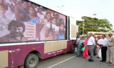 தேர்தலில் வாக்காளர்கள் 100 சதவிகிதம் வாக்கு பதிவு வலியுறுத்தி செய்தி மக்கள் தொடர்புத் துறையின் சார்பில் அதிநவீன மின்னணு வீடியோ விளம்பரம் .!