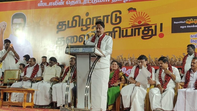 கிருஷ்ணகிரியில் நடைபெற்ற திமுக பொதுக் கூட்டம்.!