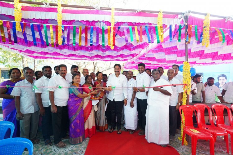 அரசு மகளிர் மேல்நிலைப்பள்ளி, பெற்றோர் ஆசிரியர் கழகம் & போச்சம்பள்ளி நகர அரிமா சங்கம் ஏற்பாட்டில் ரூ.26 இலட்சம்  மதிப்பீட்டில் கட்டப்பட்ட கலையரங்கம் கட்டிடம்.!