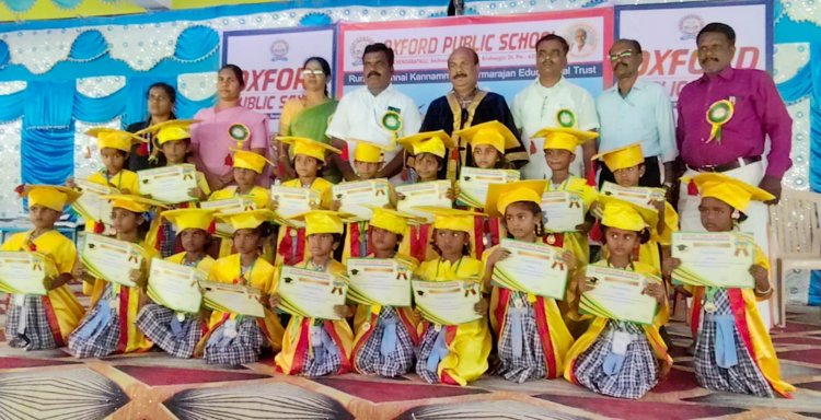 செந்தாரப்பள்ளி ஆக்ஸ்ஃபோர்டு பப்ளிக் பள்ளியில் மழலையர் பட்டமளிப்பு விழா நடைபெற்றது.!