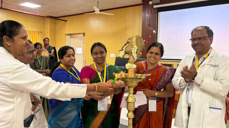 கிருஷ்ணகிரி அரசு மருத்துவக் கல்லூரி மற்றும் மருத்துவமனையில் பணிபுரியும் செவிலியர்களுக்கு செவிலியர் துறை சார்பாக தொடர் கல்வி நிகழ்ச்சி .!