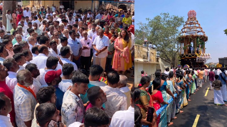 ஓசூர் அருகே 'தட்சிண திருப்பதி' கோபசந்திரம் கோயிலில் 60 அடி உயர பிரம்மாண்ட புதிய தேர் வெள்ளோட்டம்.!