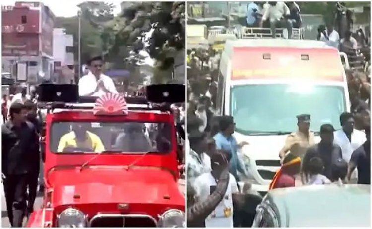 ஒரே நேரத்தில் வாக்கு சேகரிக்க துவங்கிய முதலமைச்சர் மு.க.ஸ்டாலின் மற்றும் த வெ க விஜய். !