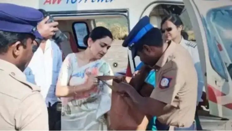 குஷ்பூவின் ஹெலிகாப்டரில் பறக்கும் படை அதிரடி சோதனை - தேர்தல் விதிமுறைகள் தீவிரம்!